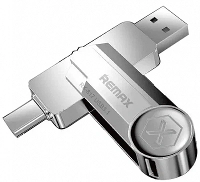 Флеш-карта Remax РХ-817 USB-AUSB-C Silver 128GB